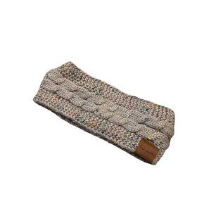 Loritta Womens Knit Headband Ear Warmer With Fleece Lining - Grey One Size